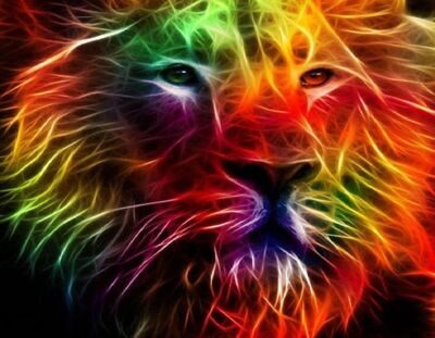 Неоновый лев